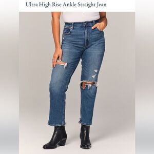 Abercrombie ultra high rise ankle straight jeans 2/26